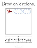 Draw an airplane Coloring Page