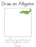 Draw an Alligator Coloring Page