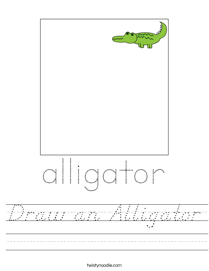 Draw an Alligator Worksheet