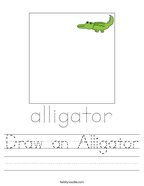 Draw an Alligator Handwriting Sheet