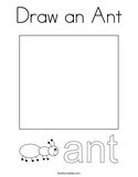 Draw an Ant Coloring Page