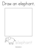 Draw an elephant Coloring Page