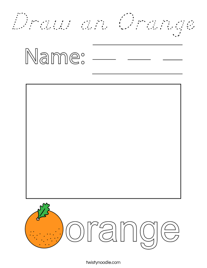 Draw an Orange Coloring Page