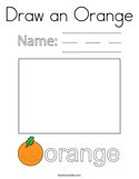 Draw an Orange Coloring Page