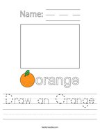 Draw an Orange Handwriting Sheet