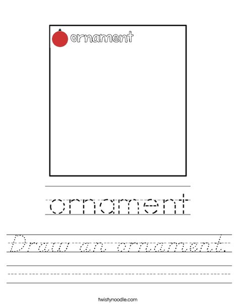 Draw an ornament. Worksheet