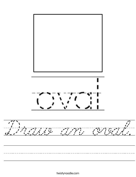 Draw an Oval Worksheet