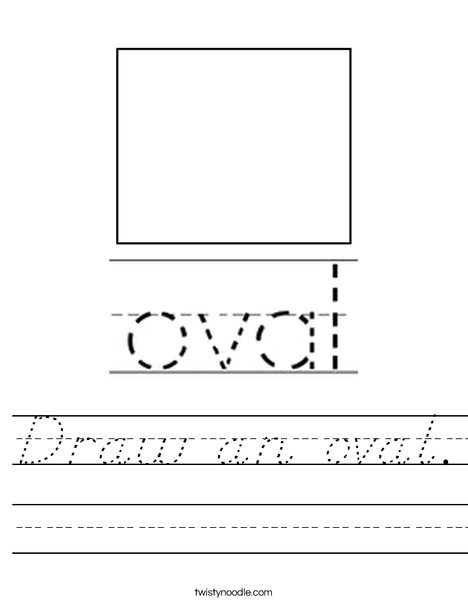 Draw an Oval Worksheet