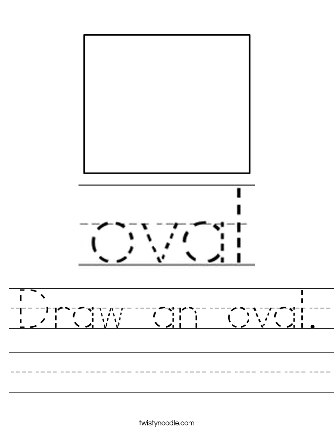 draw an oval worksheet twisty noodle