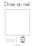 Draw an owl. Coloring Page