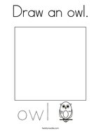 Draw an owl Coloring Page