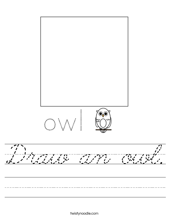 Draw an owl. Worksheet