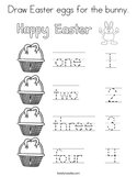 Draw Easter eggs for the bunny Coloring Page