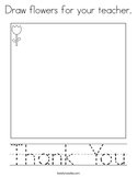 Draw flowers for your teacher Coloring Page