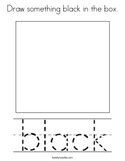 Draw something black in the box Coloring Page