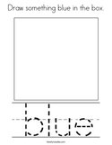 Draw something blue in the box Coloring Page