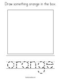Draw something orange in the box Coloring Page