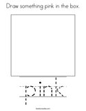 Draw something pink in the box Coloring Page