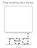 Draw something red in the box Coloring Page