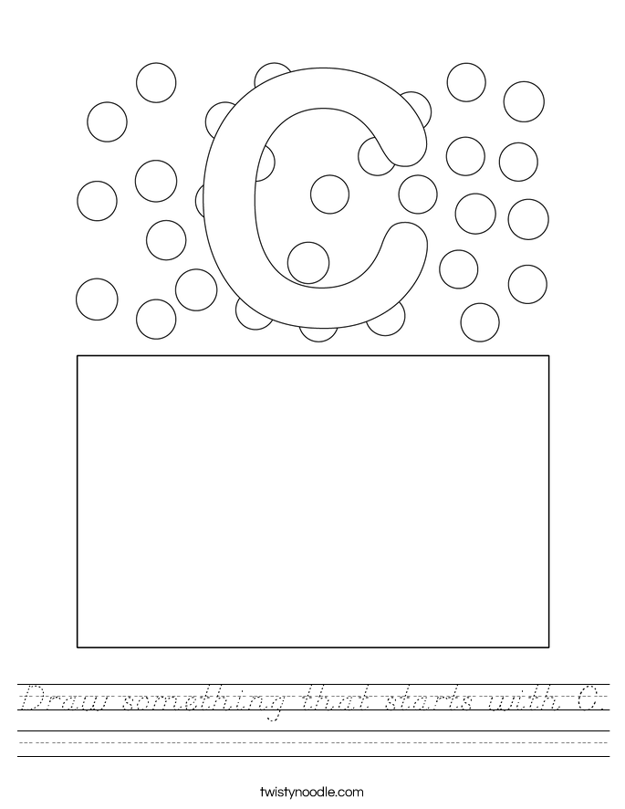 Draw something that starts with C. Worksheet