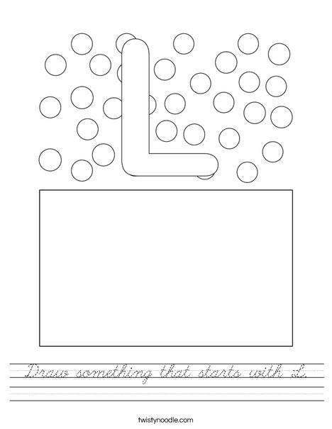 Draw something that starts with L. Worksheet