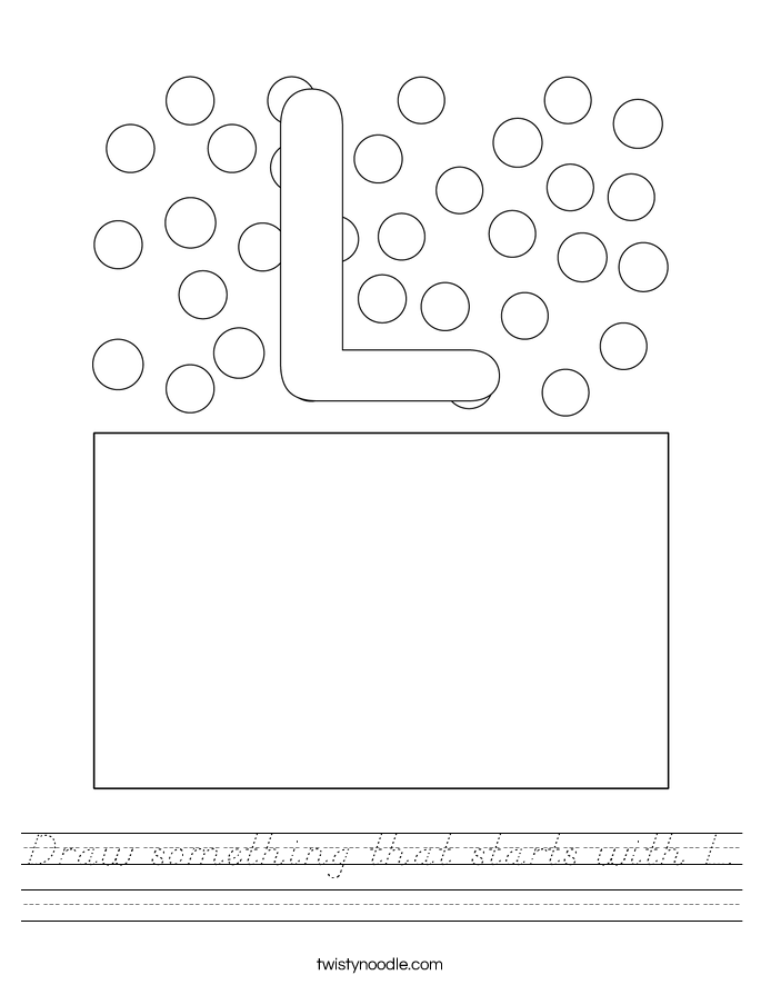 Draw something that starts with L. Worksheet