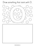 Draw something that starts with O Coloring Page