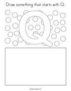 Draw something that starts with Q Coloring Page