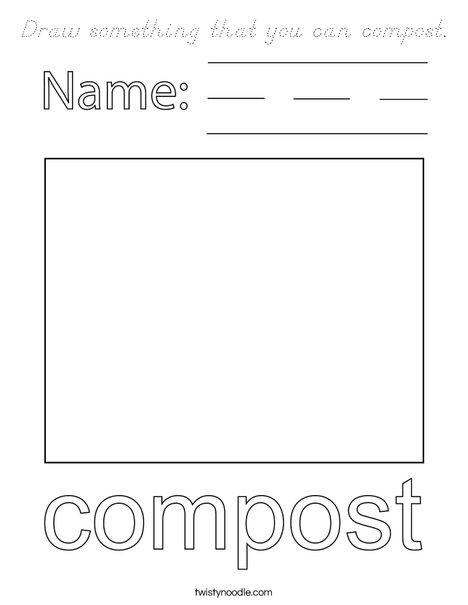 Draw something that you can compost. Coloring Page