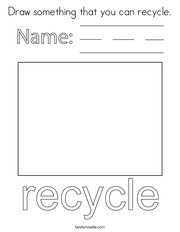 Draw something that you can recycle. Coloring Page