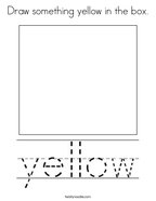 Draw something yellow in the box Coloring Page