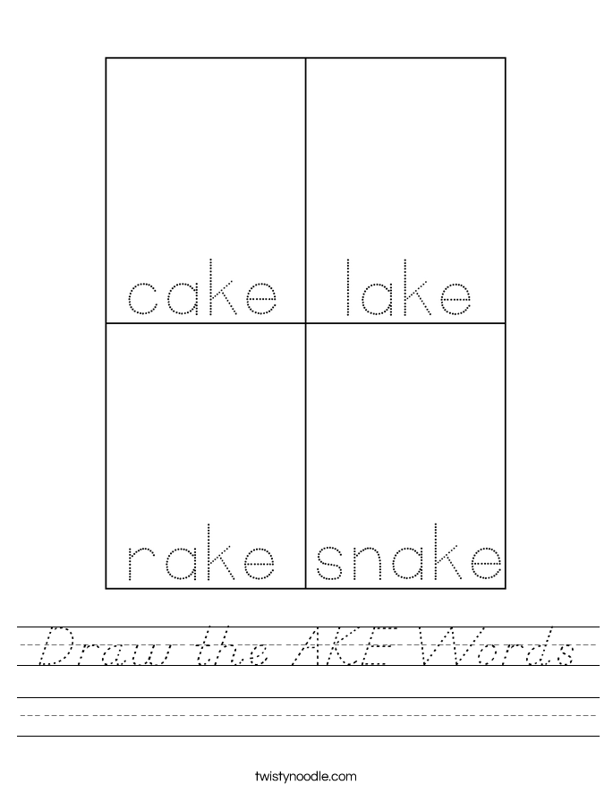 Draw the AKE Words Worksheet