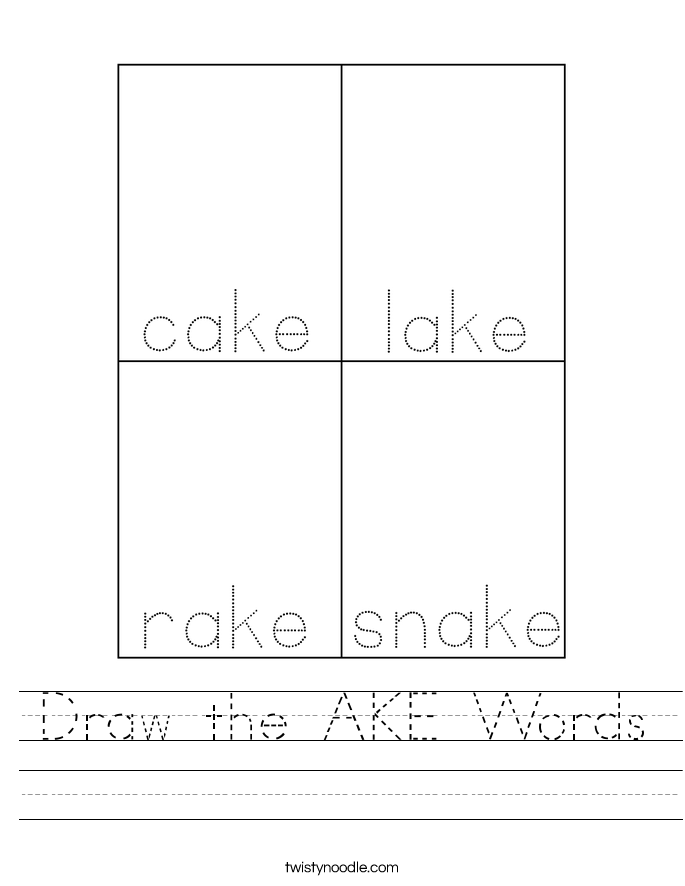 Draw the AKE Words Worksheet