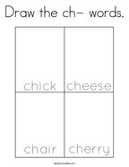 Draw the ch- words Coloring Page