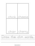 Draw the ch- words. Worksheet