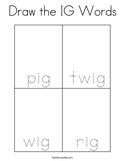 Draw the IG Words Coloring Page