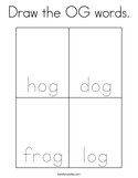 Draw the OG words Coloring Page