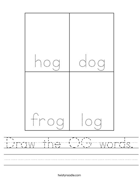 Draw the OG words. Worksheet