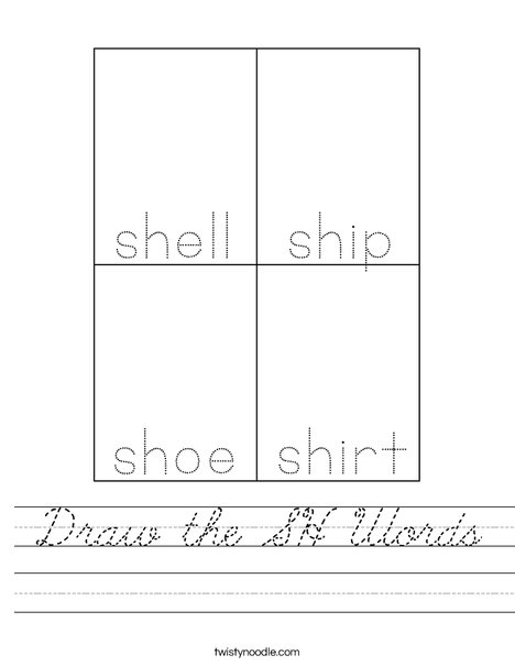 Draw the SH Words Worksheet
