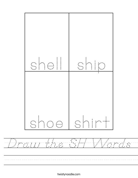 Draw the SH Words Worksheet