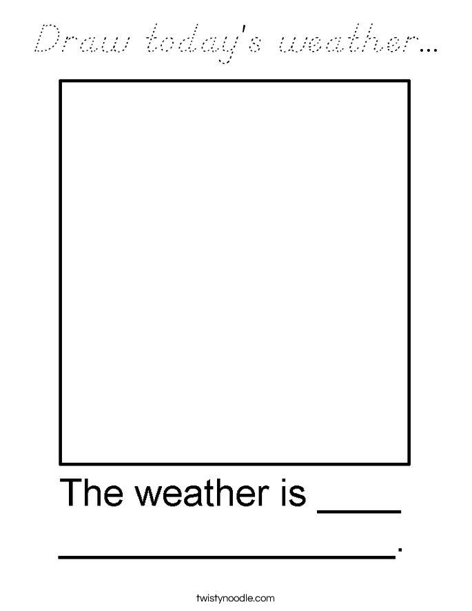Draw today's weather... Coloring Page