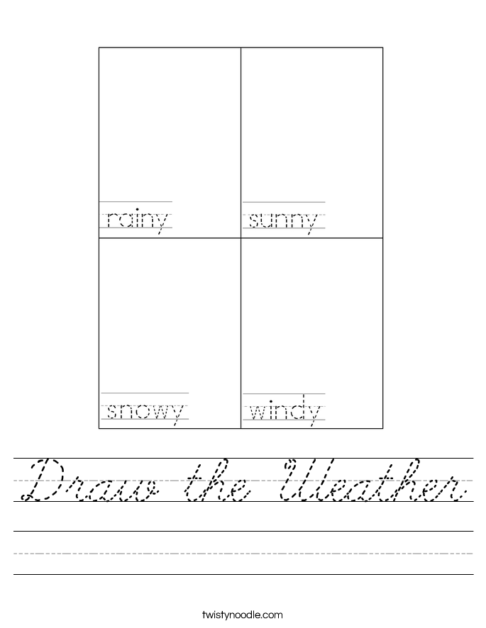 Draw the Weather Worksheet