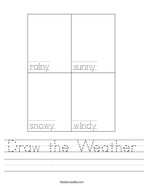 Draw the Weather Handwriting Sheet