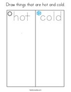 Draw things that are hot and cold Coloring Page