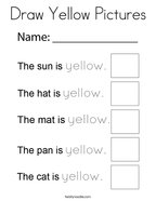Draw Yellow Pictures Coloring Page