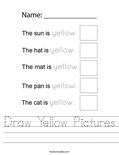 Draw Yellow Pictures Worksheet