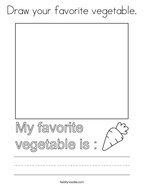 Draw your favorite vegetable Coloring Page