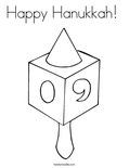 Happy Hanukkah!  Coloring Page