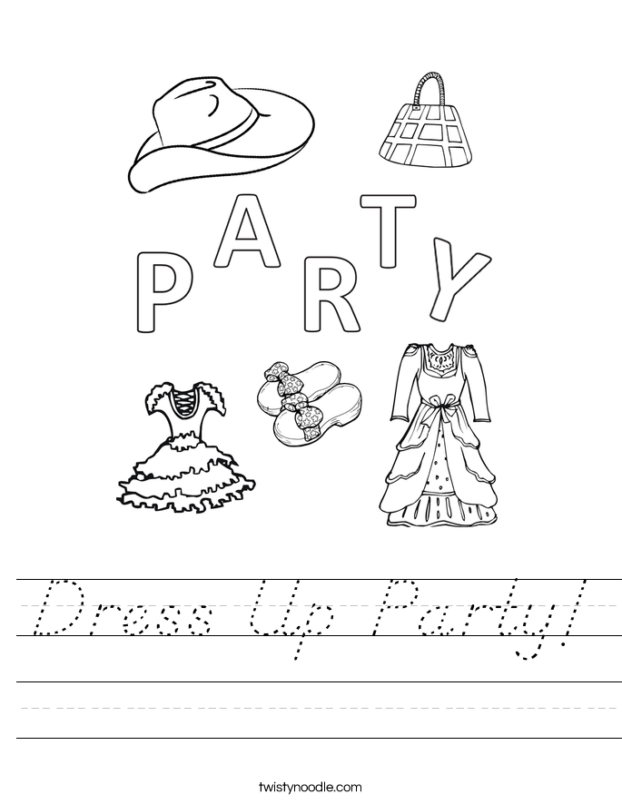 Dress Up Party! Worksheet