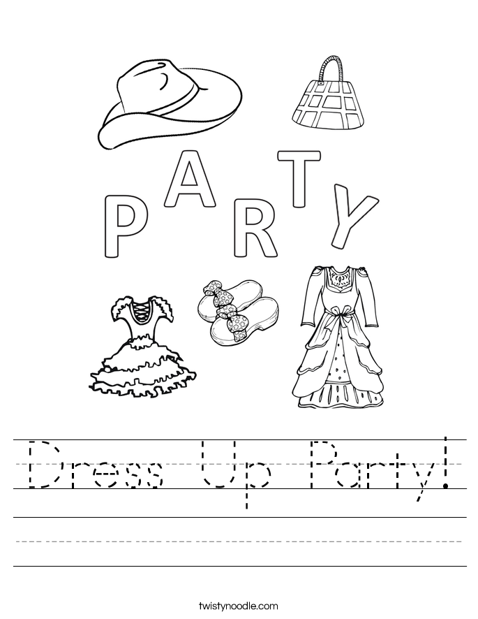 Dress Up Party! Worksheet